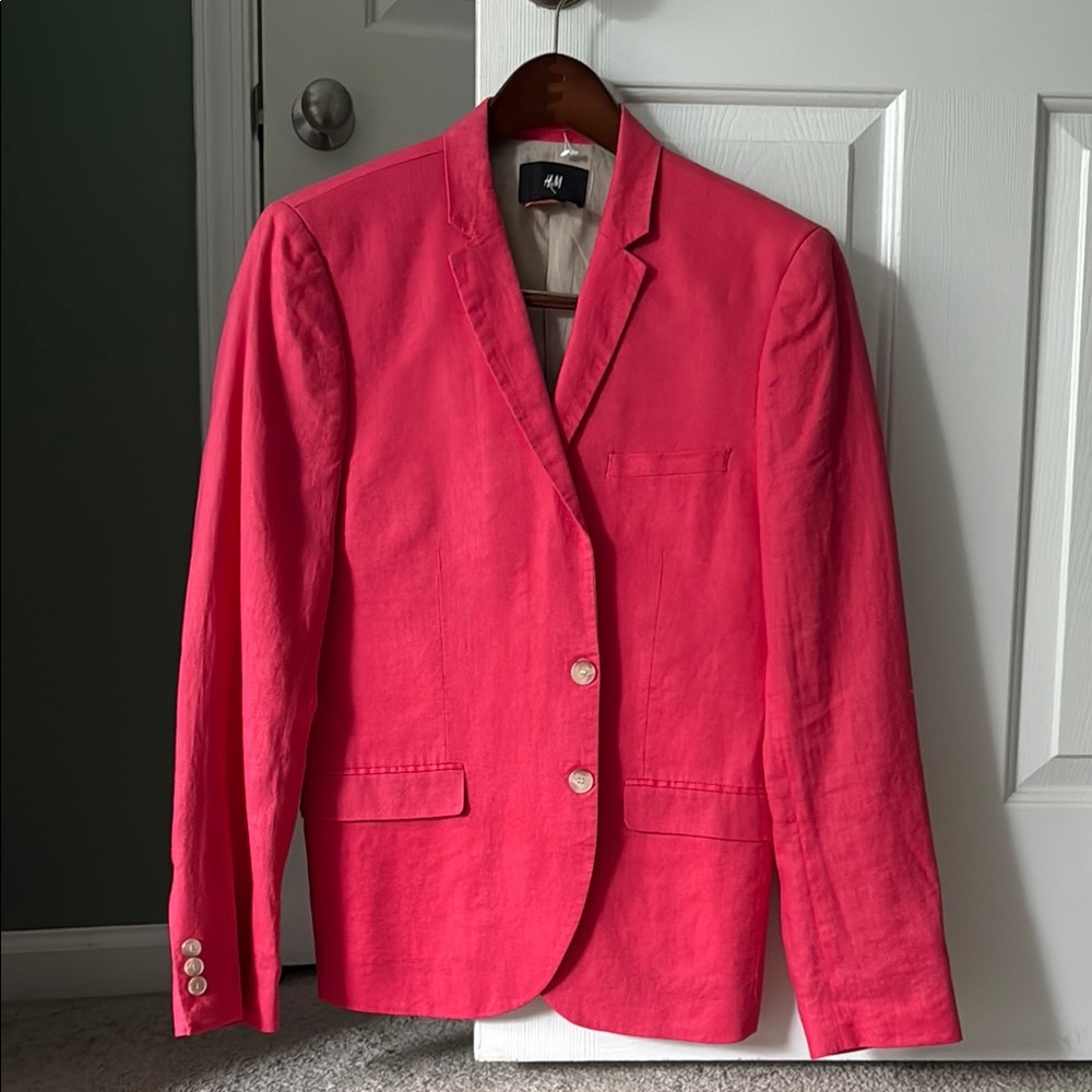 H&M Pink Linen Sport Coat